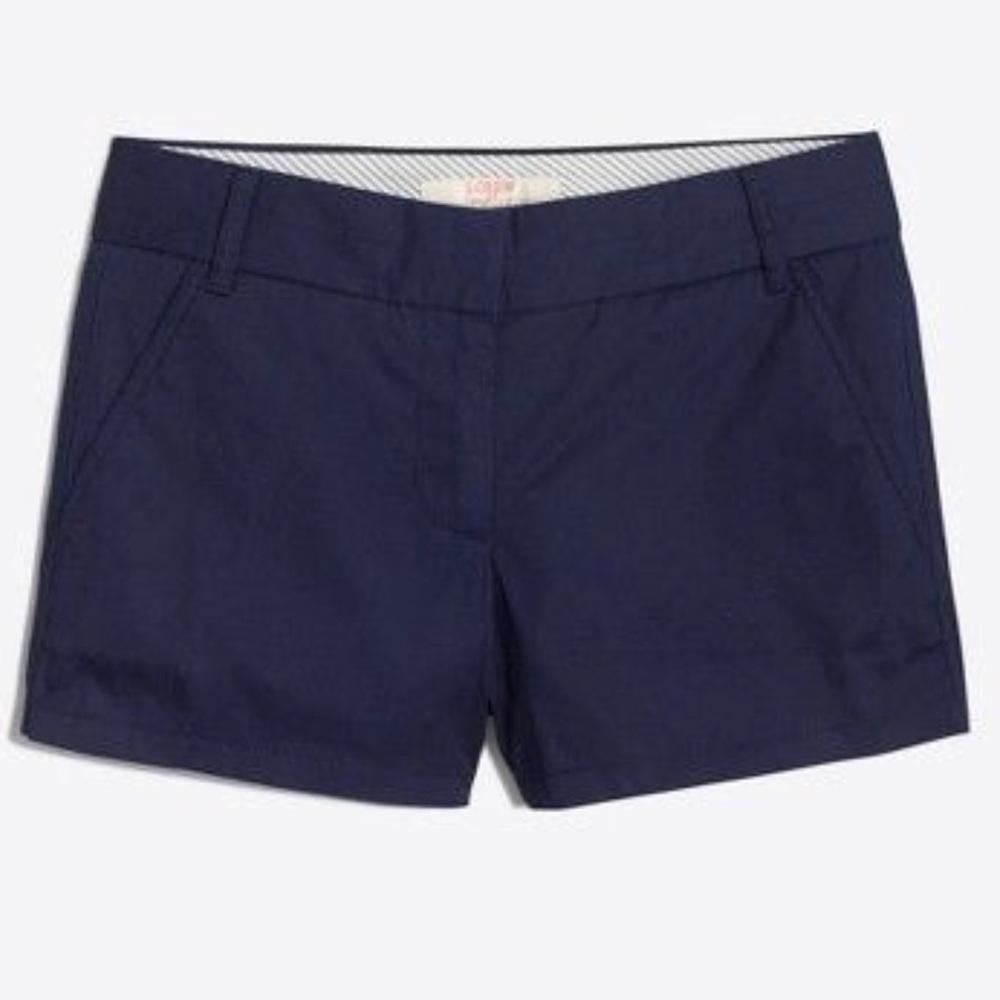 Navy blue j crew chino shorts